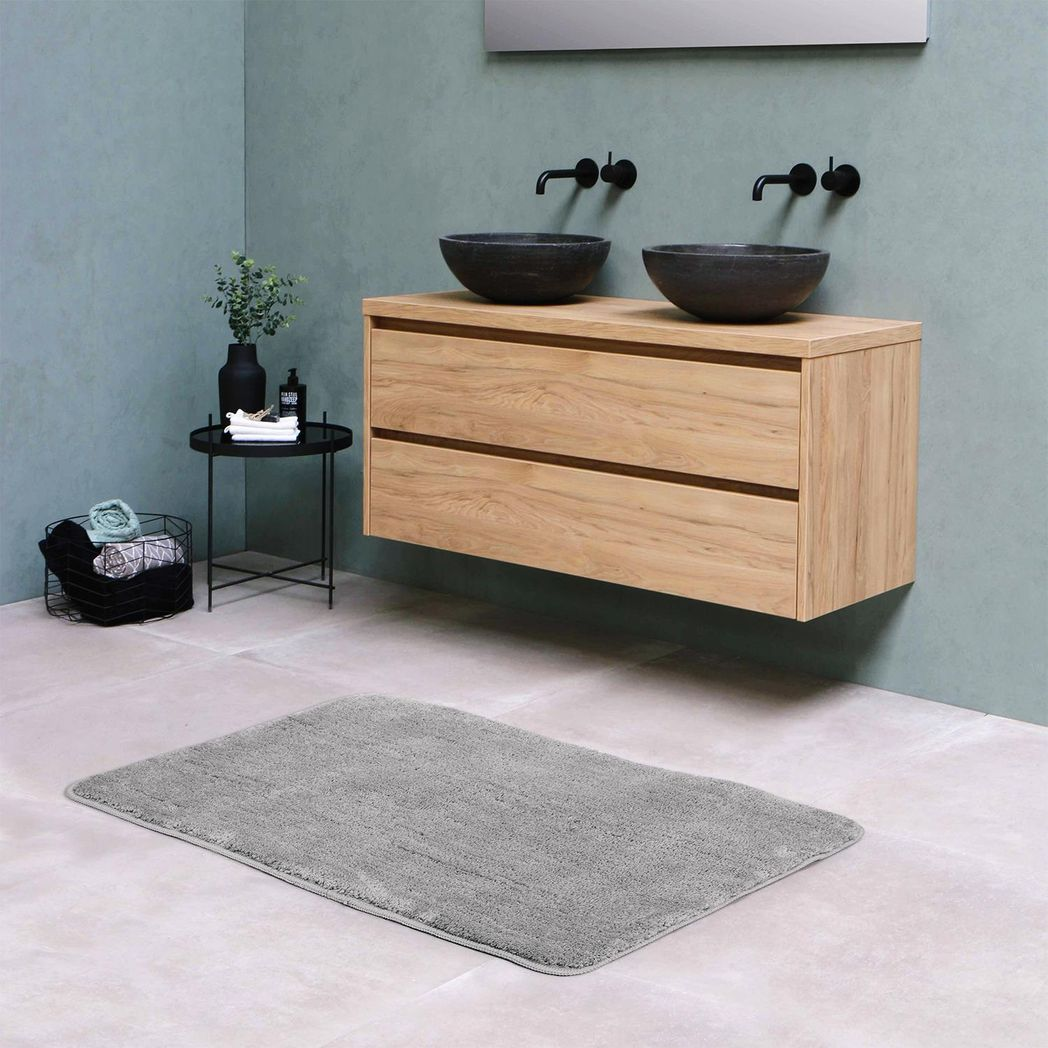 Ultra-Soft Microfiber Bath Mat (60x90cm) - Light Grey