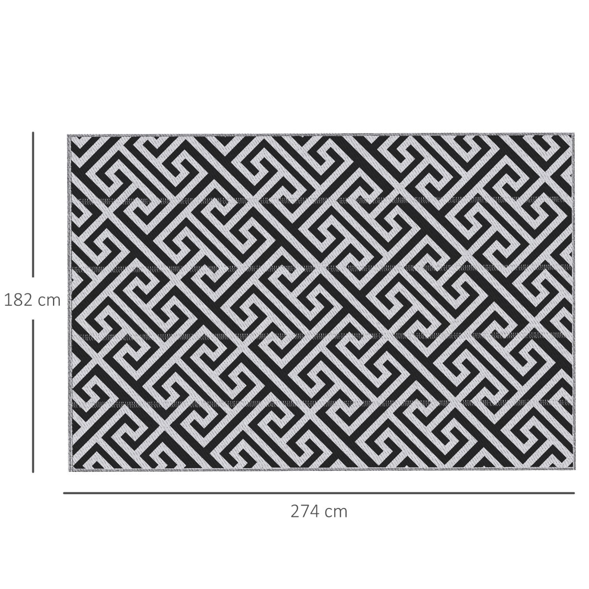Reversible Outdoor Rug – 182x274cm Portable Camping Mat
