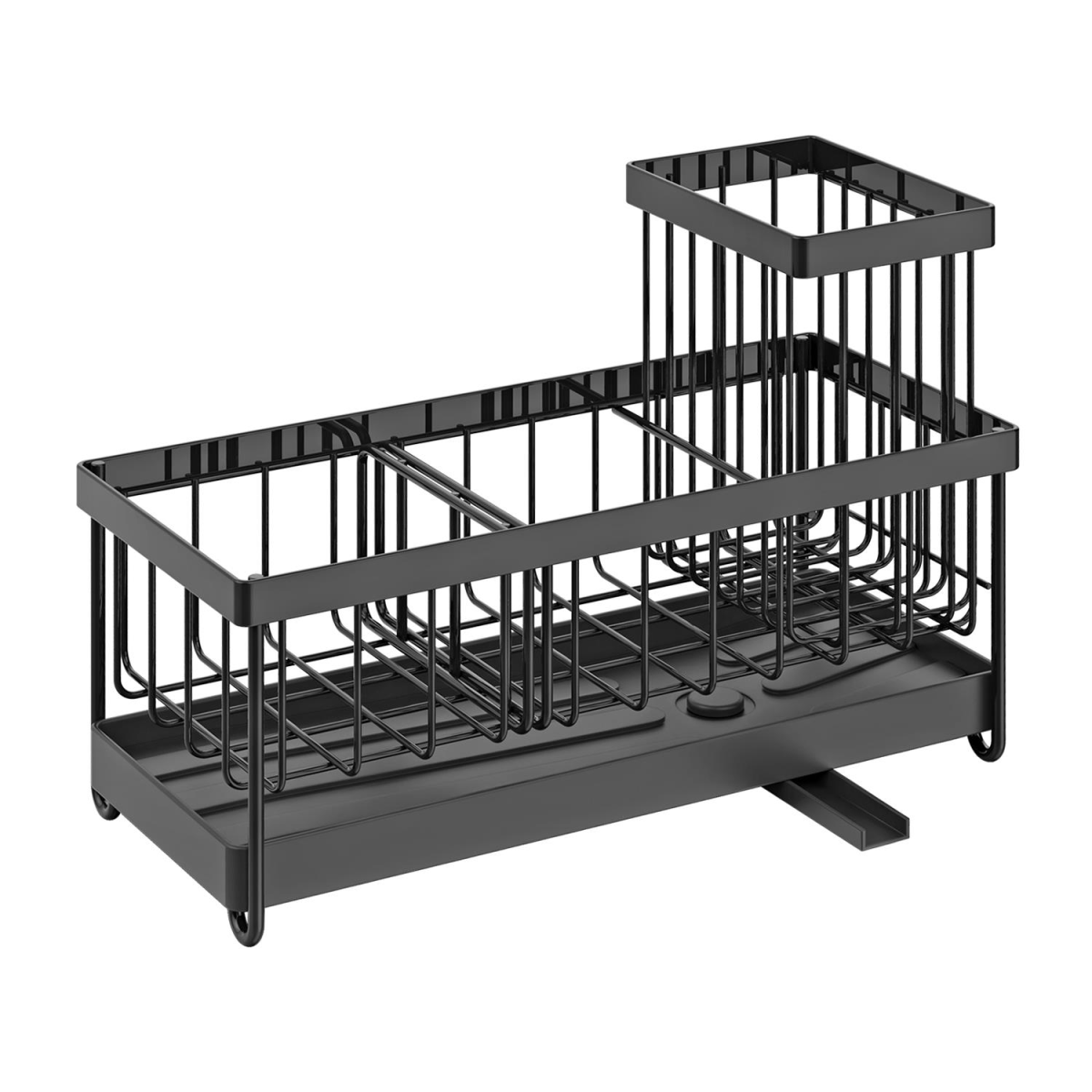 Black Kitchen Sink Caddy with Removable Dividers