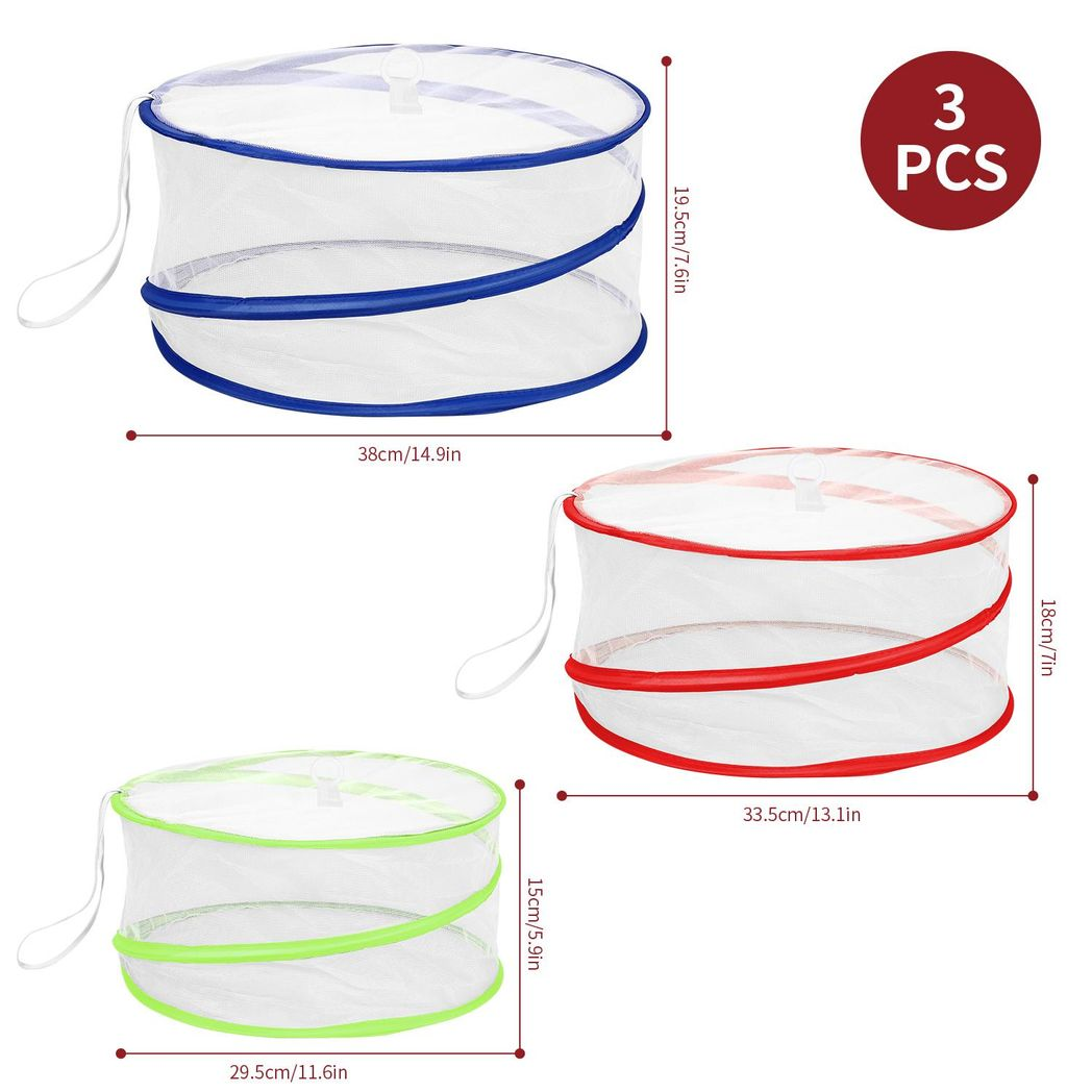 Set of 3 Pop-Up Mesh Food Covers
