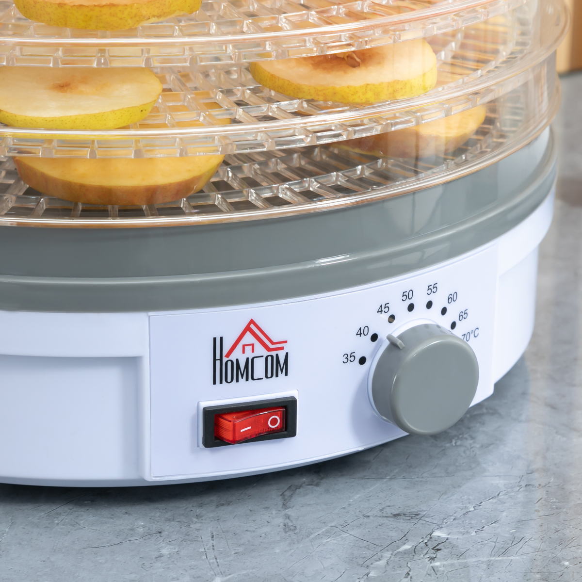 5-Tier Digital Food Dehydrator with Stainless Steel Trays - 245W