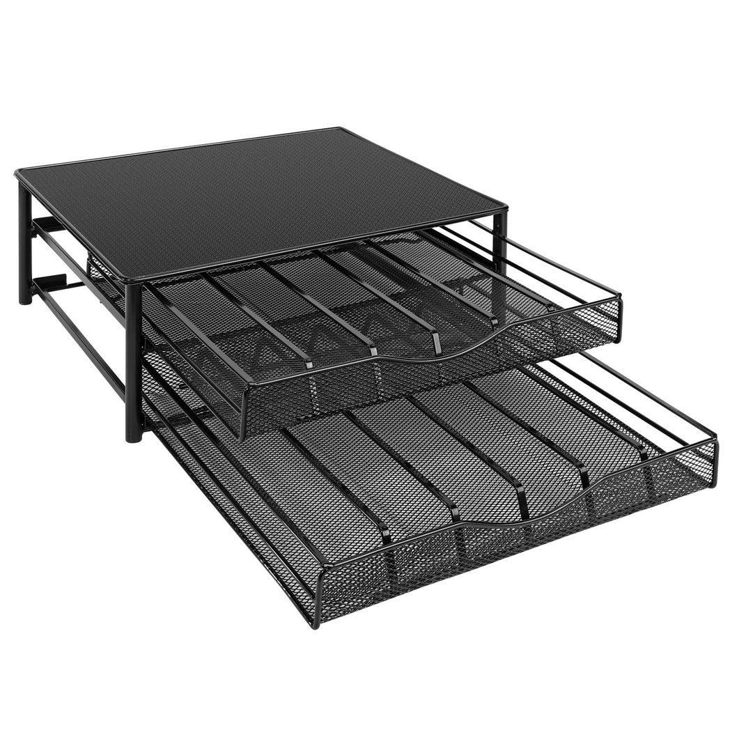 Black Coffee Pod Double Drawer