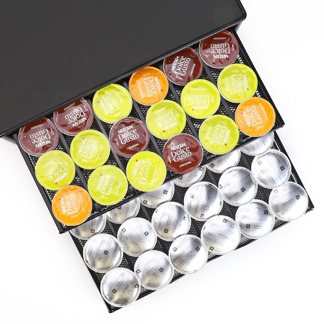 Black Coffee Pod Double Drawer