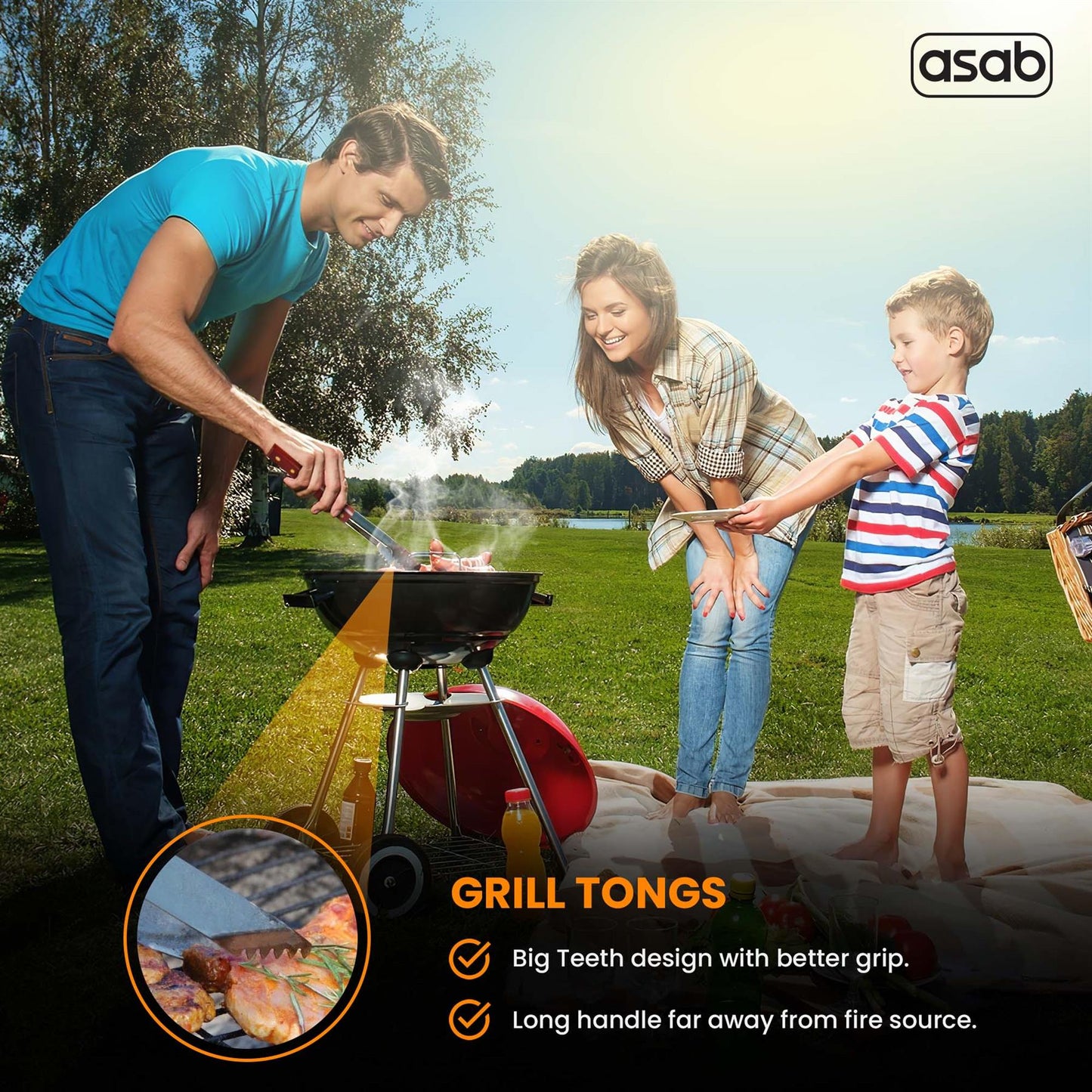 7-Piece BBQ Tool Set with Integrated Apron and Carry Case