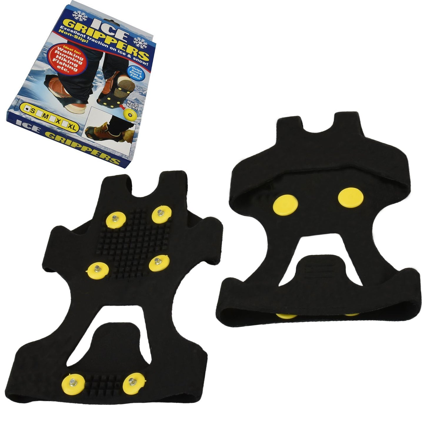 Non-Slip Ice Grippers with 6 Steel Spikes