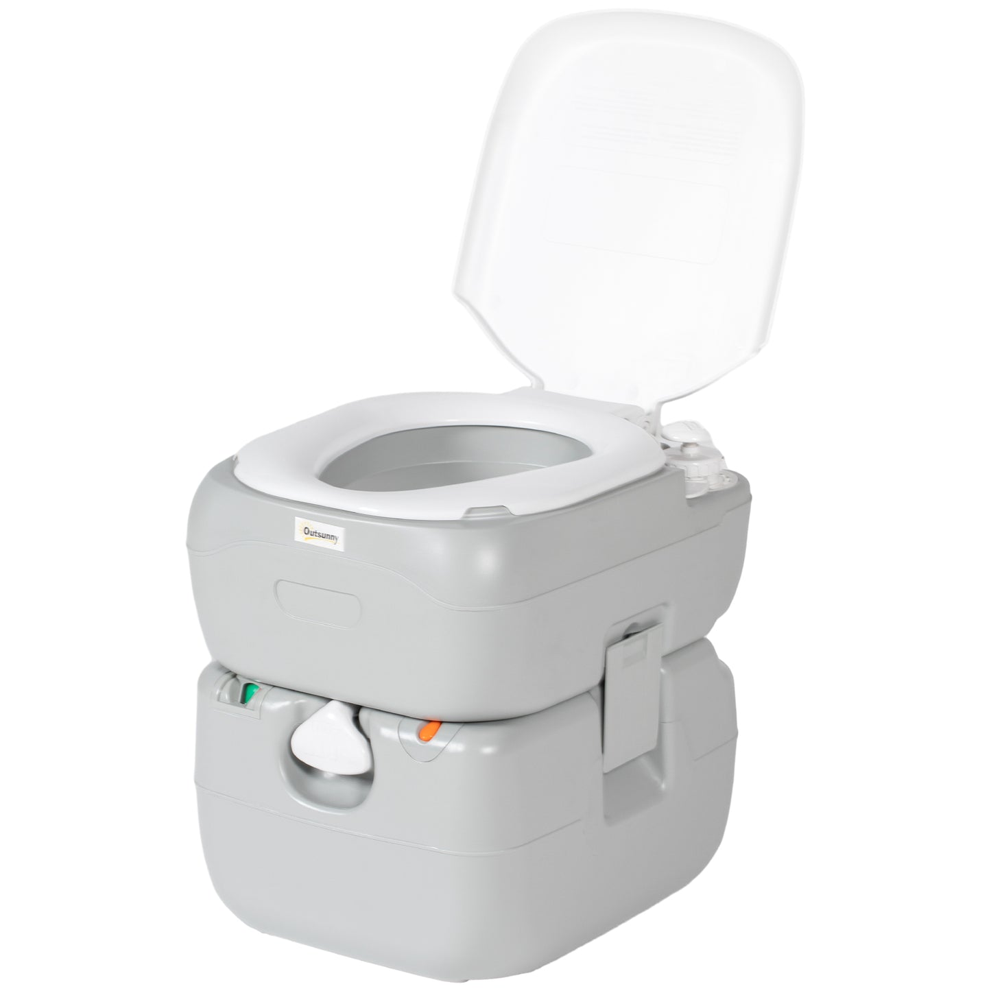 Portable Camping Toilet with 22L Waste Capacity and Level Indicator