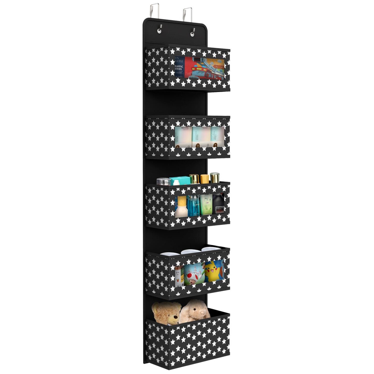 5-Tier Over Door Hanging Organiser with Clear Windows
