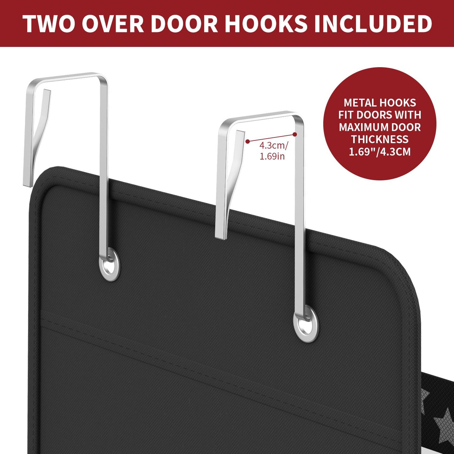 5-Tier Over Door Hanging Organiser with Clear Windows