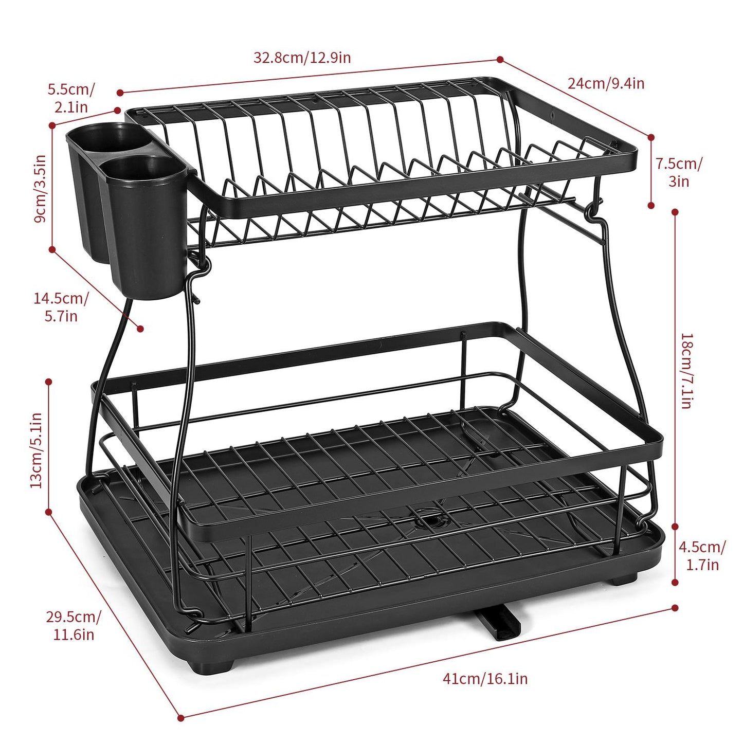 VINSANI BLACK DISH RACK