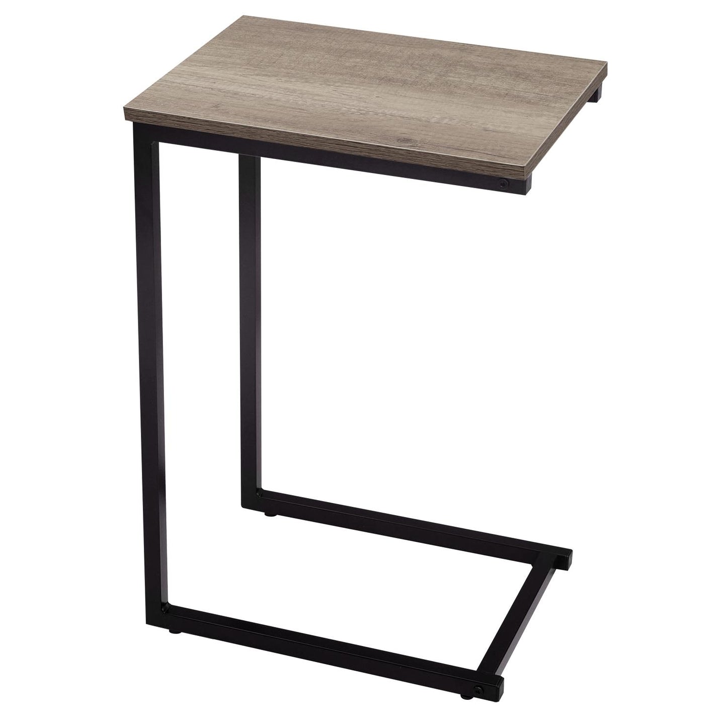 C-Shaped Side Table – Black Powder-Coated Frame