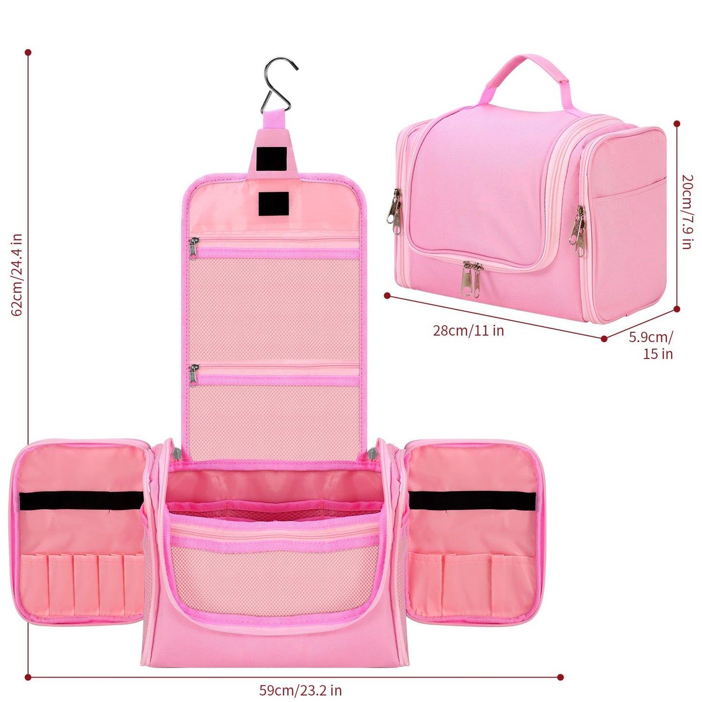 Hanging Travel Toiletry Bag and Cosmetic Organiser