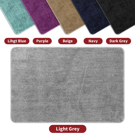 Ultra-Soft Microfiber Bath Mat (60x90cm) - Light Grey