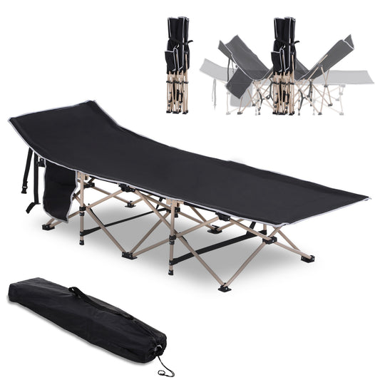 Single Portable Military Camping Cot – 150kg Capacity