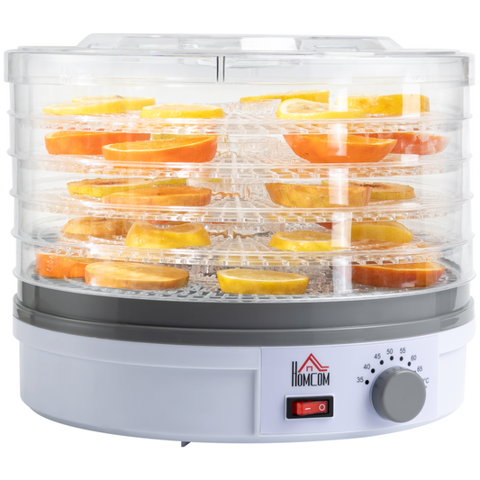 5-Tier Digital Food Dehydrator with Stainless Steel Trays - 245W